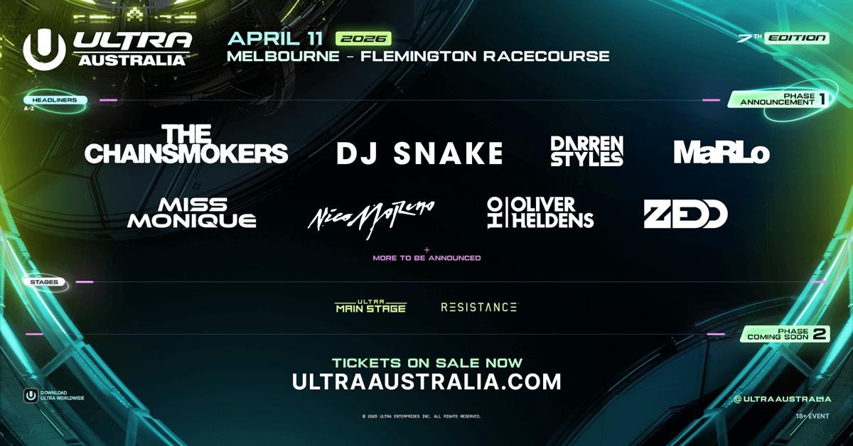 Ultra Australia 2026 - April 11, Melbourne Flemington Racecourse